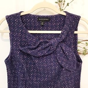 Banana Republic Boucle Bow Front Top Size XS, EUC